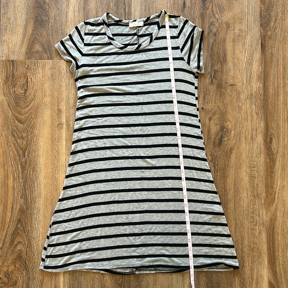 Olivia Rae Stripes Short Sleeve T-shirt Dress - Picture 4 of 6